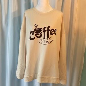 Cozy Coffee Time Cream lightweight Sweatshirt